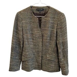 Lafayette 148 New York Wool Blend Tweed Womens Blazer